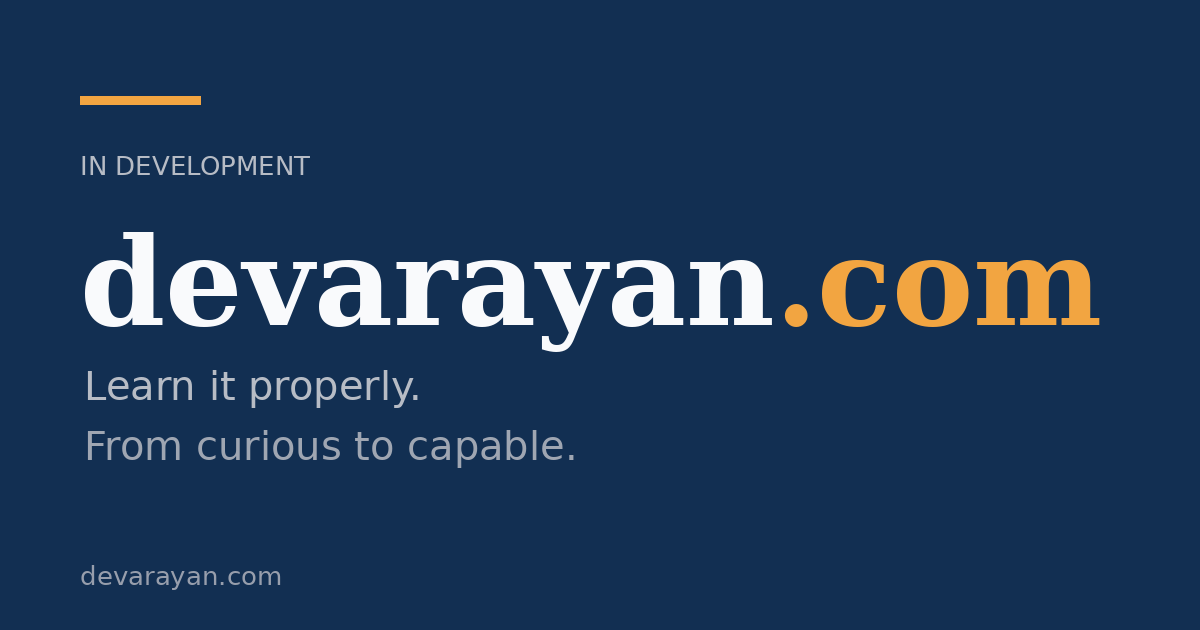 Link preview image for devarayan.com